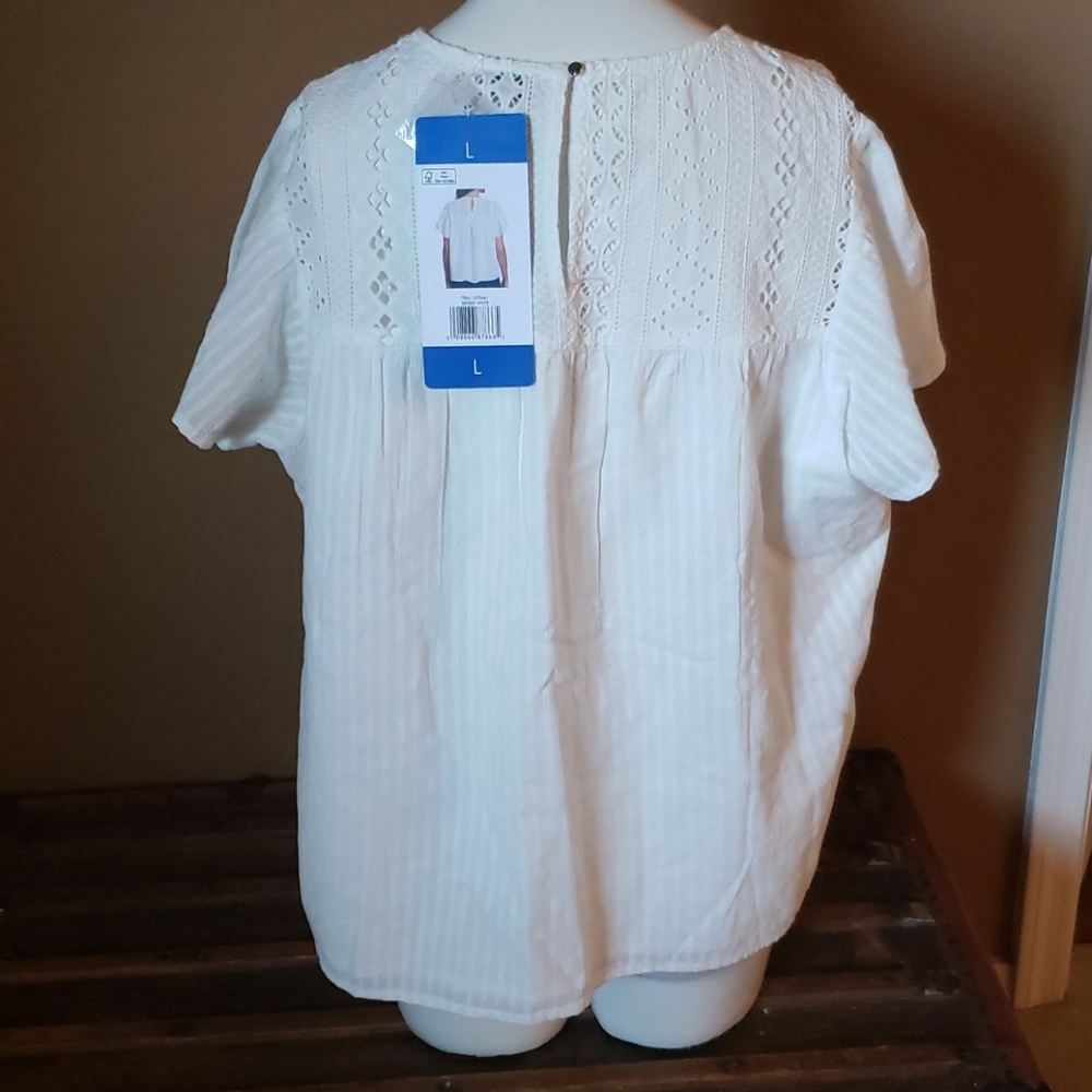NWT Ella Moss cap sleeve blouse (0335) - Picture 3 of 6